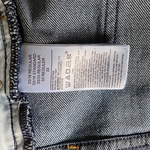 Gap High Rise '90s Slim Straight Jeans size 33 regular - Picture 8 of 8